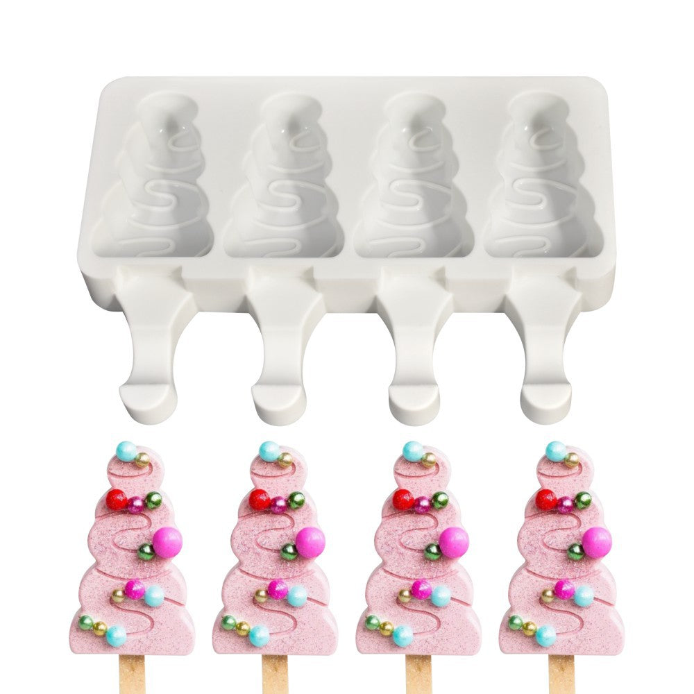 christmas tree Silicone Ice Cream Mould Ice Cube Tray