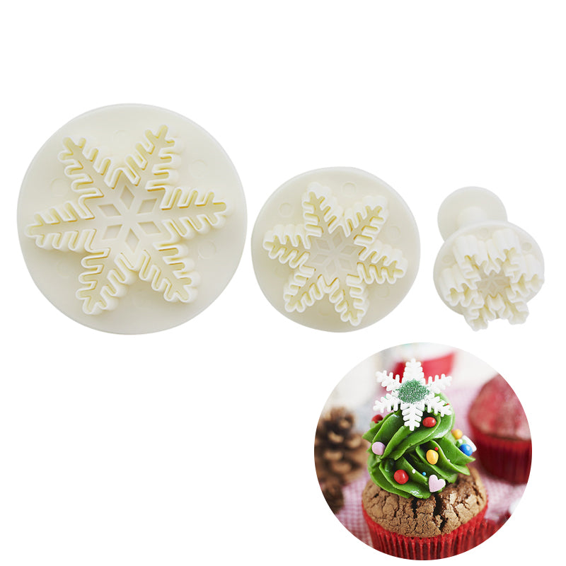 Sugarpaste Three Holly leaf Plunger Cutter baking tools
