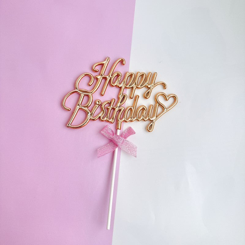 Spanish  Russian happy birthday acrylic cake topper