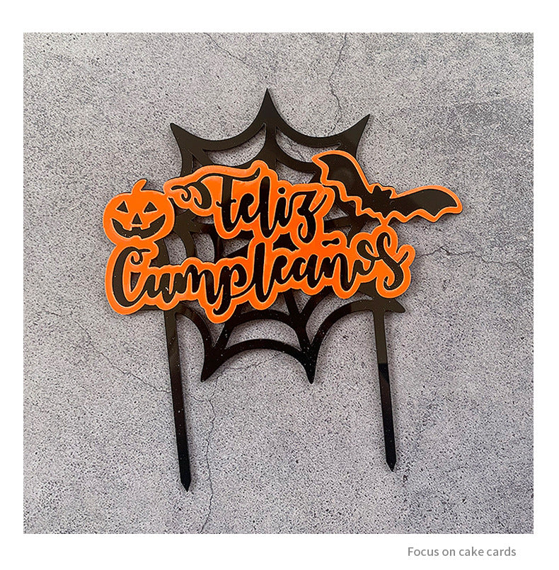 Spanish Halloween cake toppers