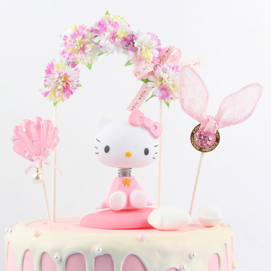 Flower arch cake insert topper