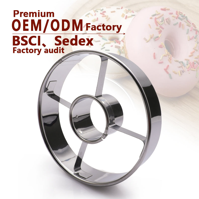 Household baking diy stainless steel big cookie biscuit round donuts mold doughnut cutter