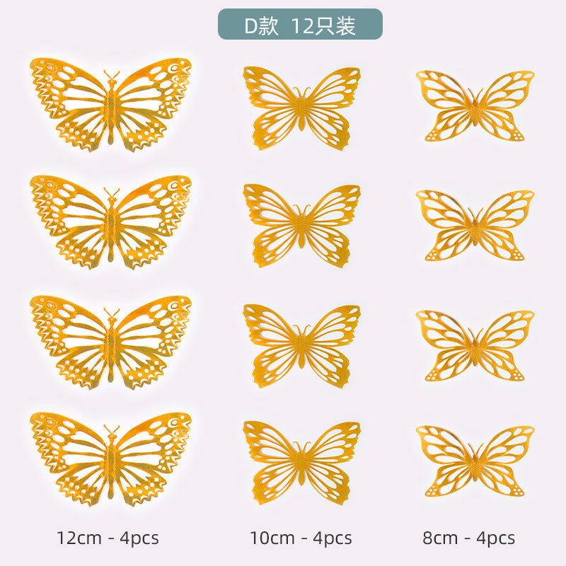 new 12 pc set butterfly paper cupcake for cake decoration