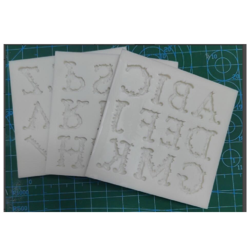 filigree alphabet Slicone Mold