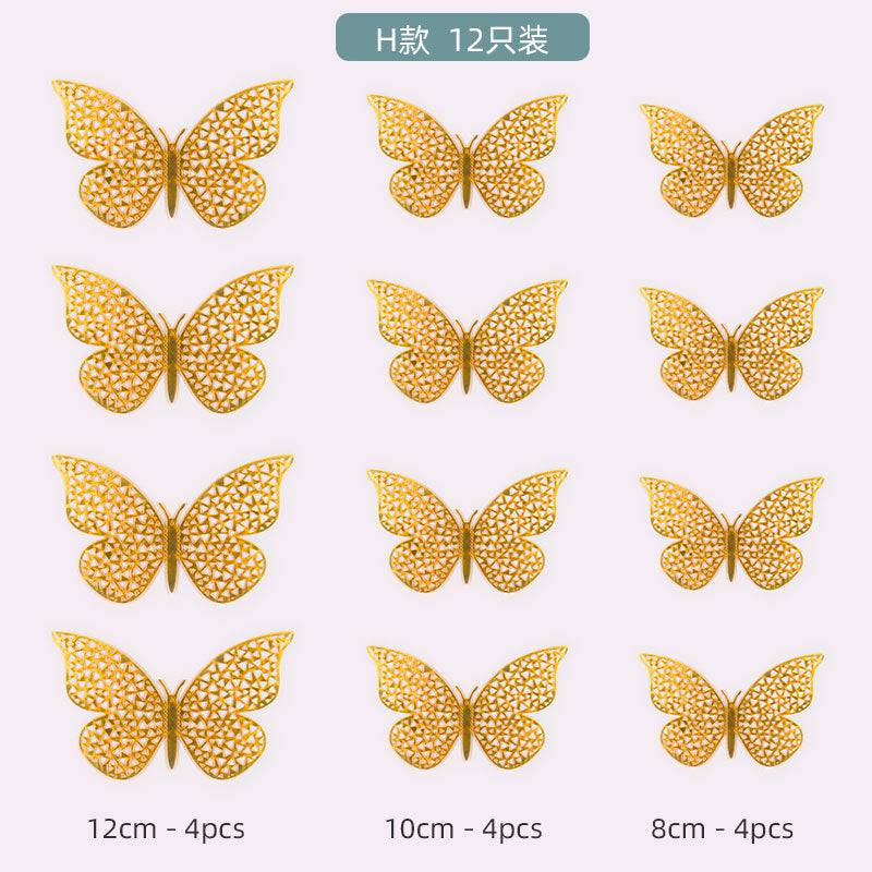 new 12 pc set butterfly paper cupcake for cake decoration