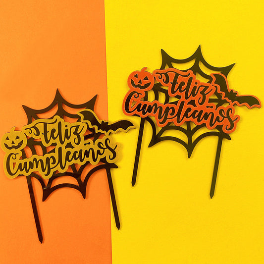 Spanish Halloween cake toppers