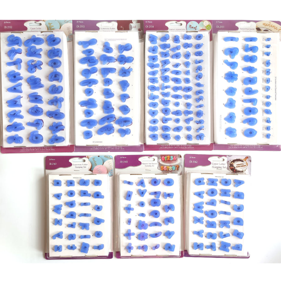 Creative plastic lowercase alphabet 3d fondant tools cake decorating letters number shape cutter