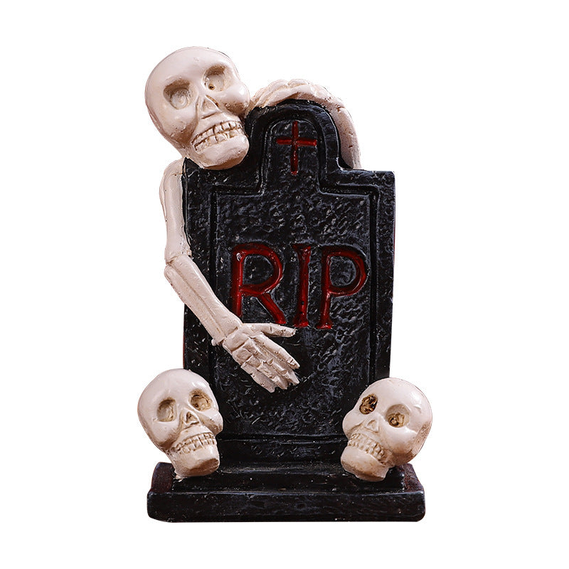 Halloween statue skull gravestone for Halloween decoration