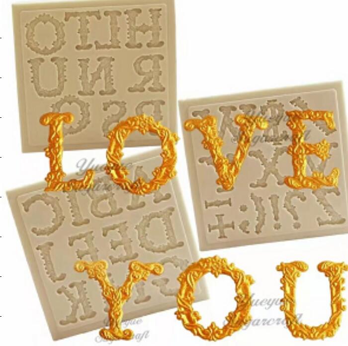 filigree alphabet Slicone Mold