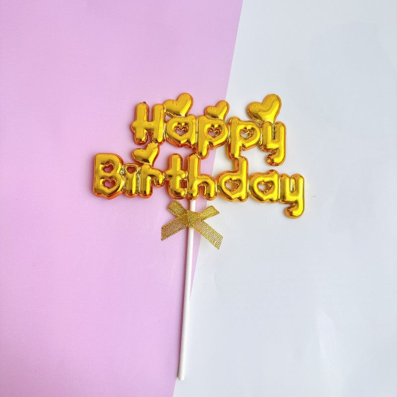 Spanish  Russian happy birthday acrylic cake topper