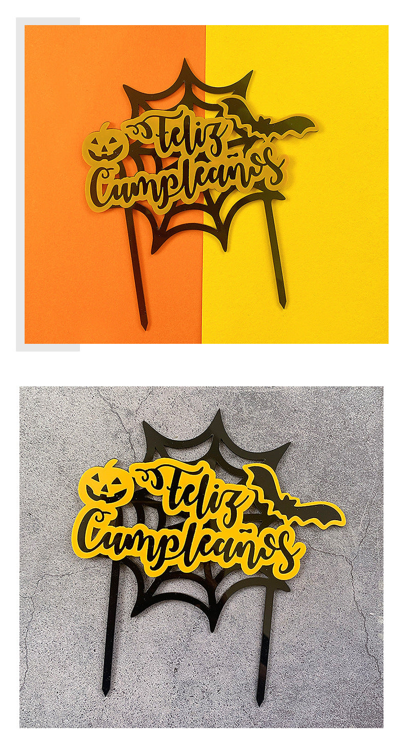Spanish Halloween cake toppers