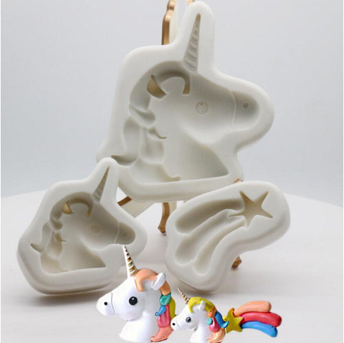 unicorn shape fondant silicone mold