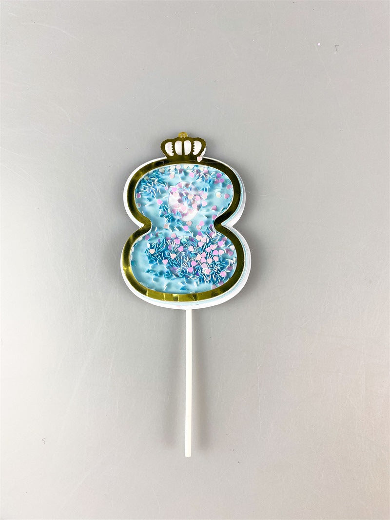 numbers 0-9 cake toppers, cake card