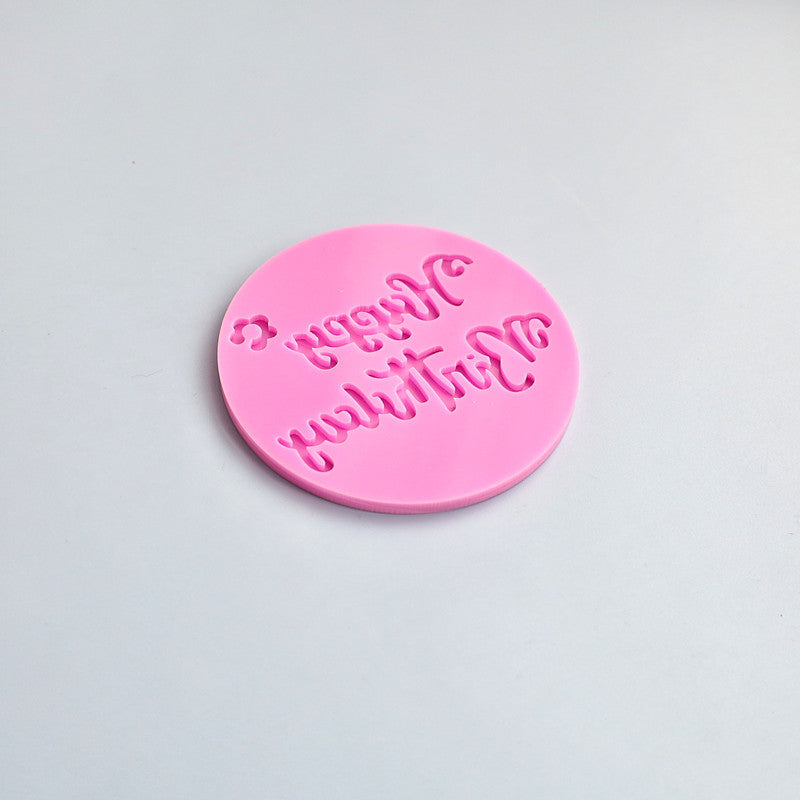 happy birthday plastic cookie cutter embosser plastic stamp  fondant mold