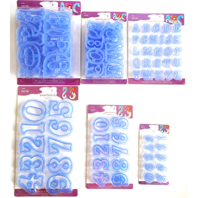 Creative plastic lowercase alphabet 3d fondant tools cake decorating letters number shape cutter