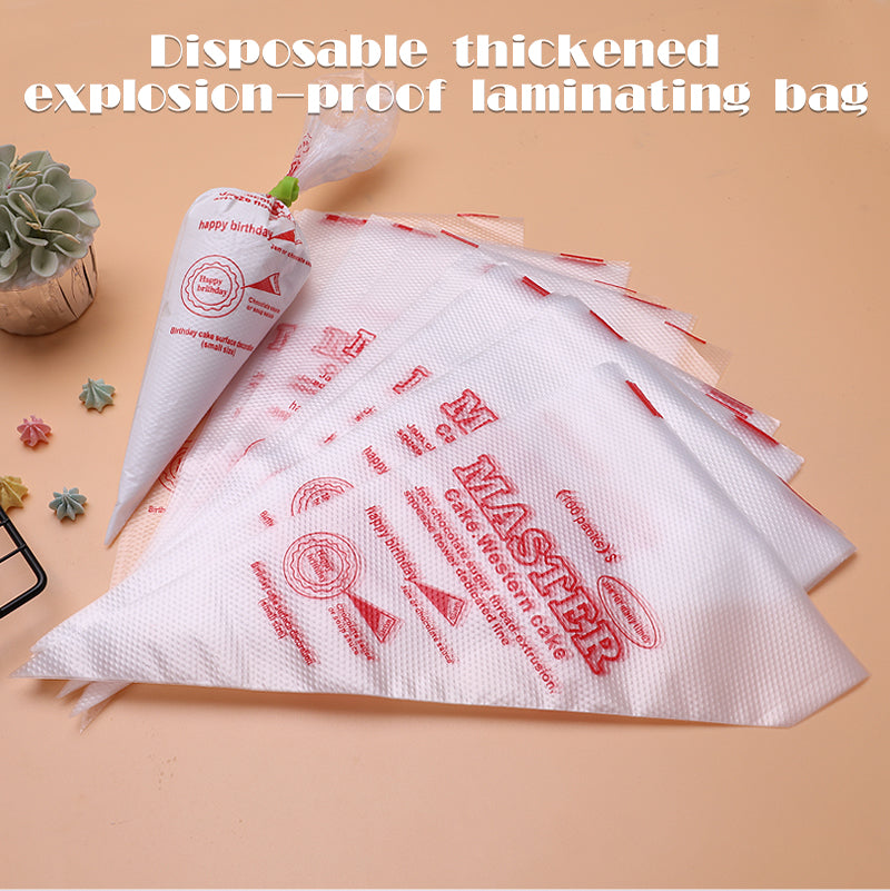 Custom 100pcs Pack Pastry Piping Bags Disposable Cake Cream Pastry Bags