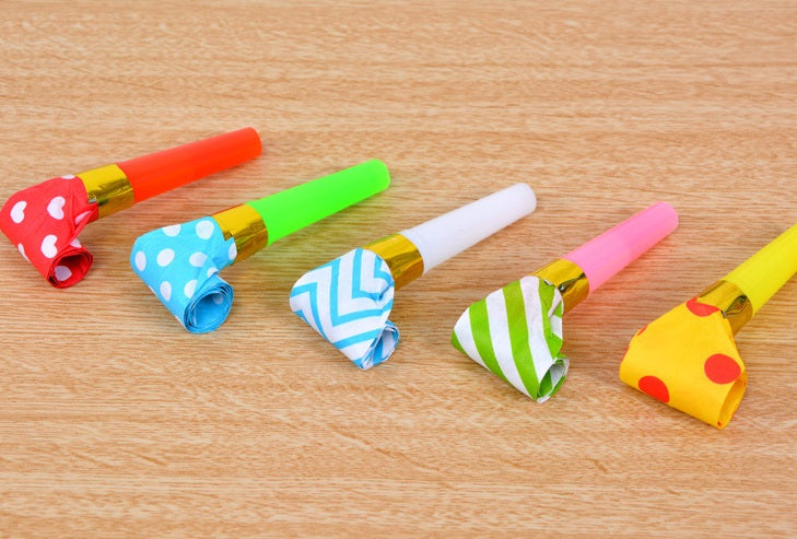 New Years Birthday Noisemakers Party Blowouts Horn Blower Whistles Favors Noise Makers