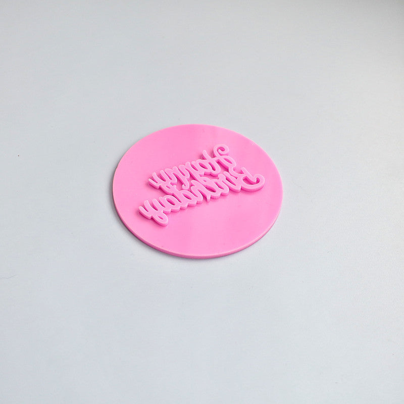 happy birthday plastic cookie cutter embosser plastic stamp  fondant mold