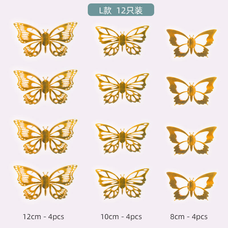 new 12 pc set butterfly paper cupcake for cake decoration