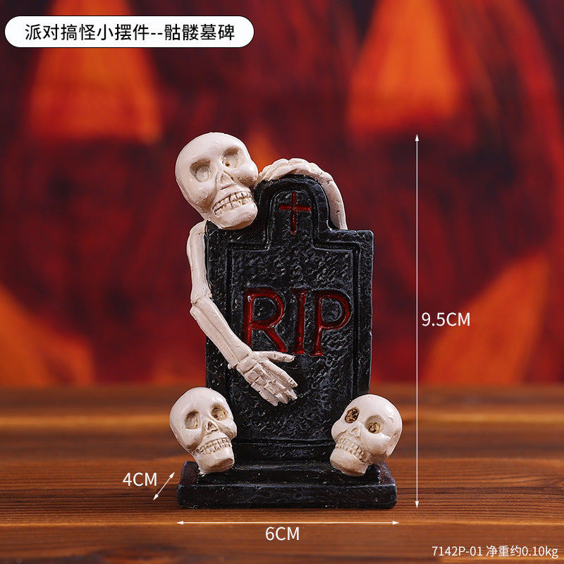 Halloween statue skull gravestone for Halloween decoration