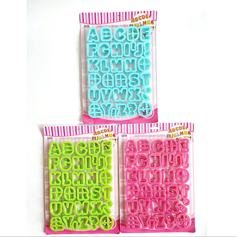 Creative plastic lowercase alphabet 3d fondant tools cake decorating letters number shape cutter