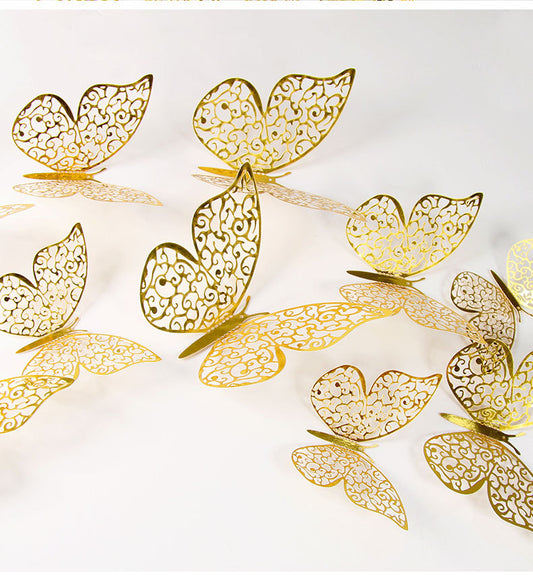 new 12 pc set butterfly paper cupcake for cake decoration