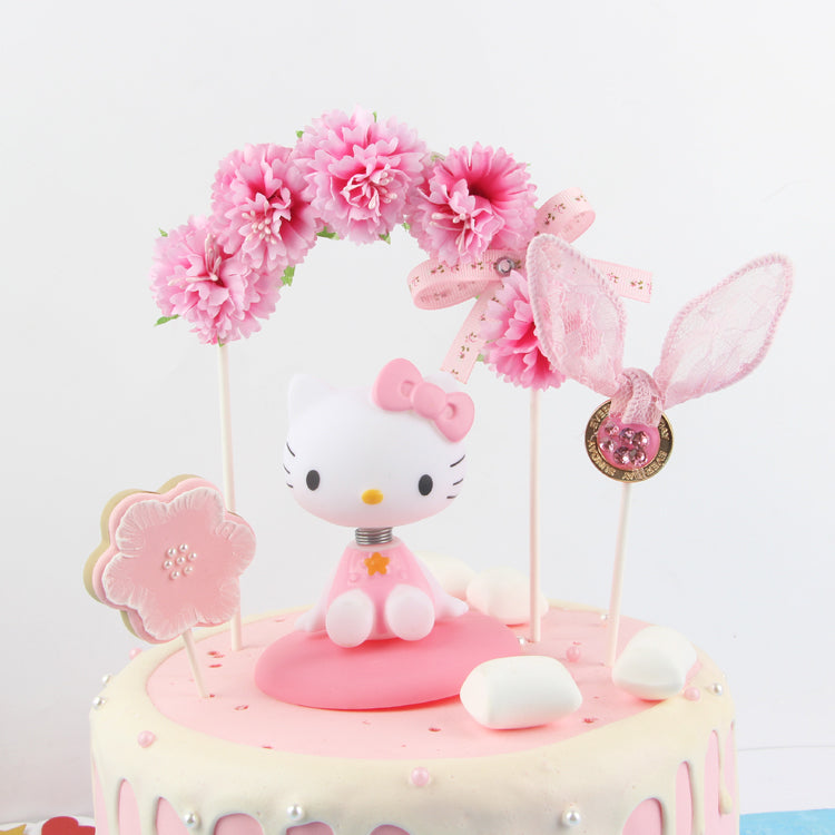 Flower arch cake insert topper