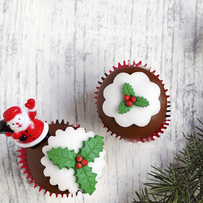 Sugarpaste Three Holly leaf Plunger Cutter baking tools