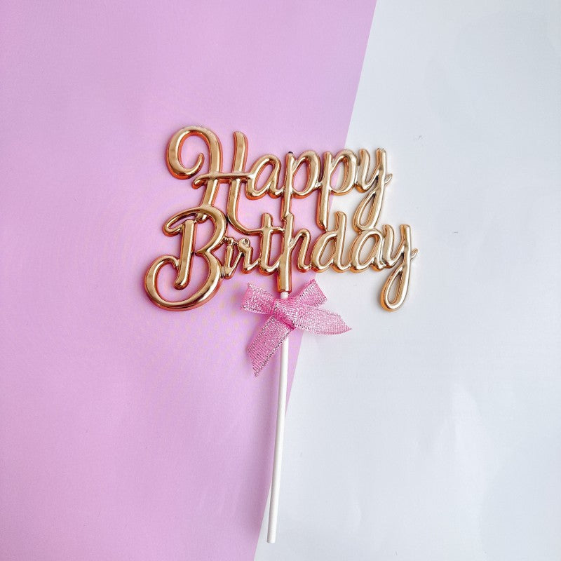 Spanish  Russian happy birthday acrylic cake topper