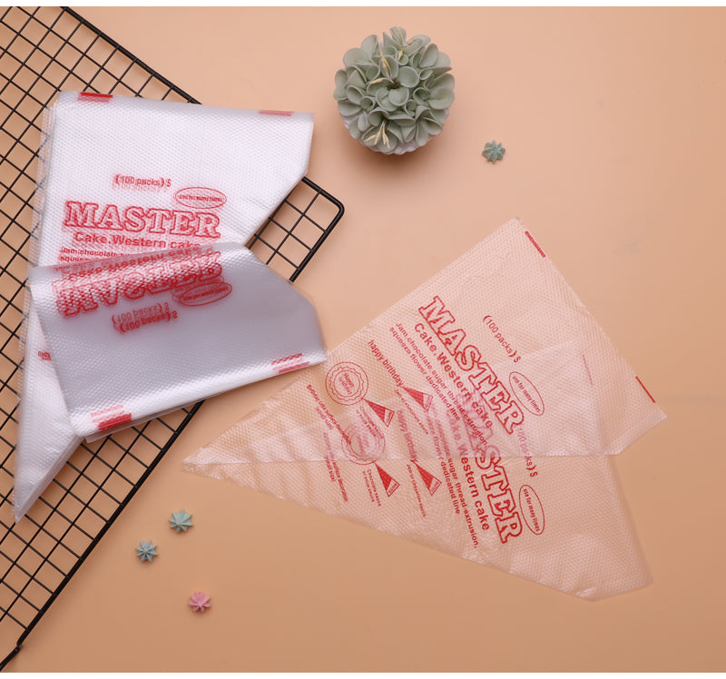 Custom 100pcs Pack Pastry Piping Bags Disposable Cake Cream Pastry Bags