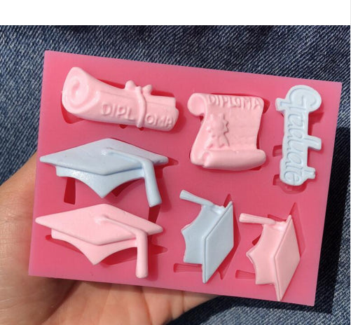 Graduation hat mould sugar craft fondant cake decorating mould