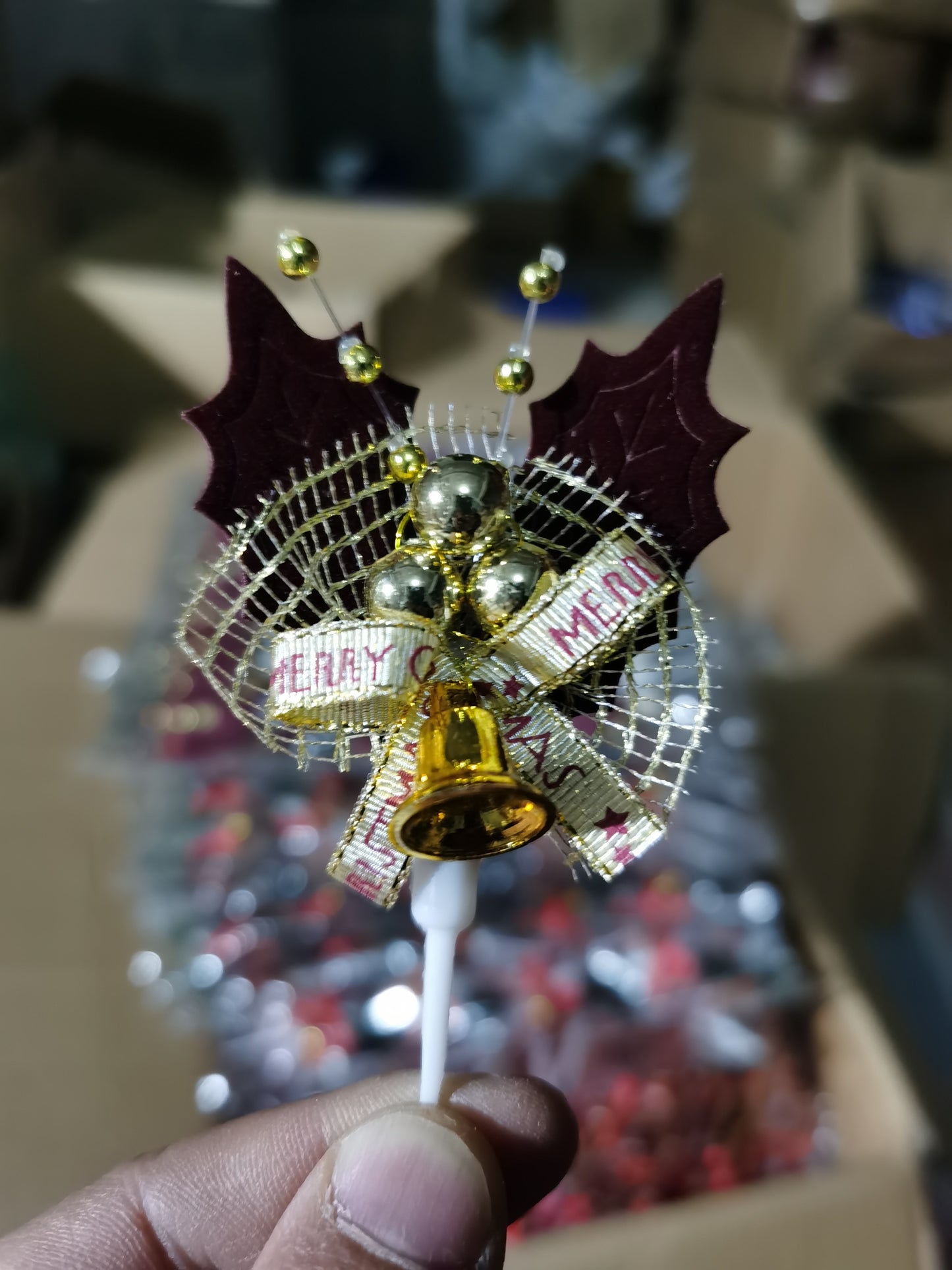 Christmas cake topper