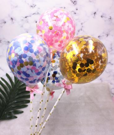 confetti balloon cake topper